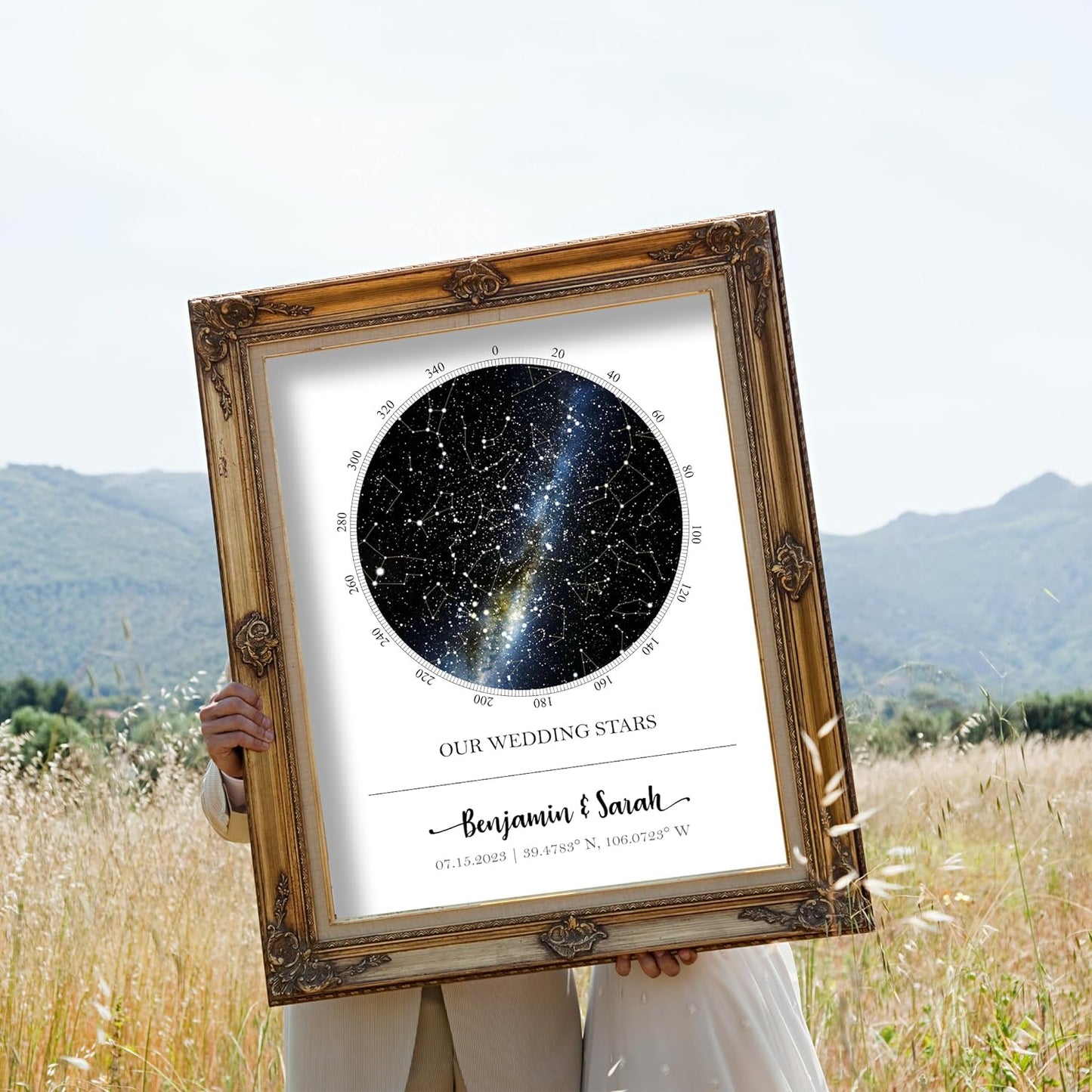 Custom Star Map - Personalized Star Map (Multiple Sizes - Unframed Star Prints, Star Constellation Map Wall Art, Great Gift - Special Occasion, Engagement Gift, Wedding Gift, Anniversary Gift)