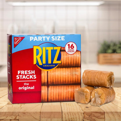 Ritz Crackers Flavor Party Size Box of Fresh Stacks 16 Sleeves Total, original, 23.7 Ounce, 16 count (Pack of 1)