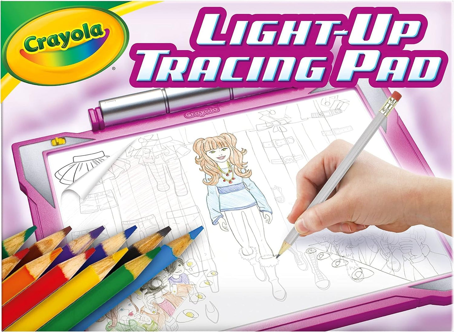 Crayola Light Up Tracing Pad - Pink, Drawing Pads for Kids, Kids Toys, Holiday & Birthday Gifts for Girls and Boys, Ages 6+ [Amazon Exclusive]