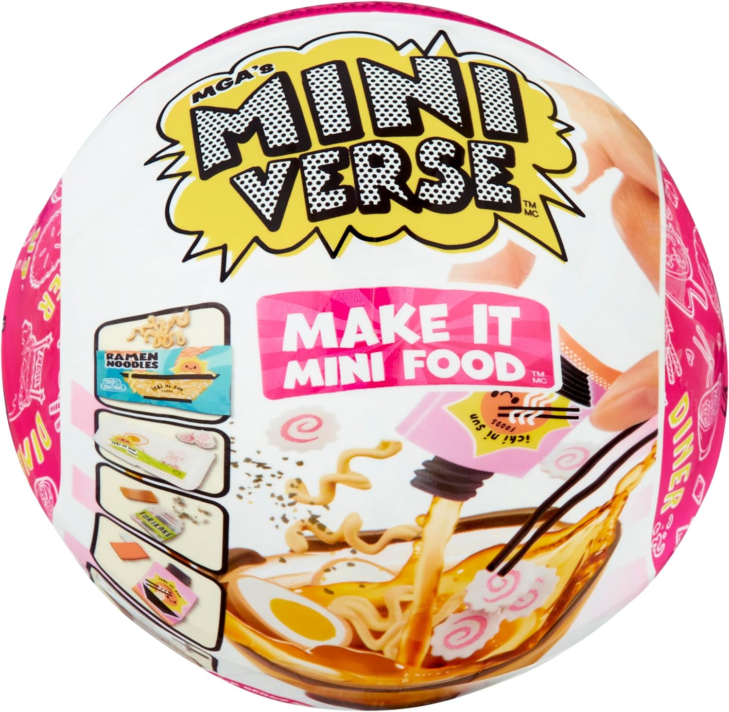 MGA's Miniverse Entertainment Make It Mini Food Diner Series 2 Mini Collectibles, Blind Packaging, DIY, Resin Play, Replica Food, NOT Edible, Collectors, 8+
