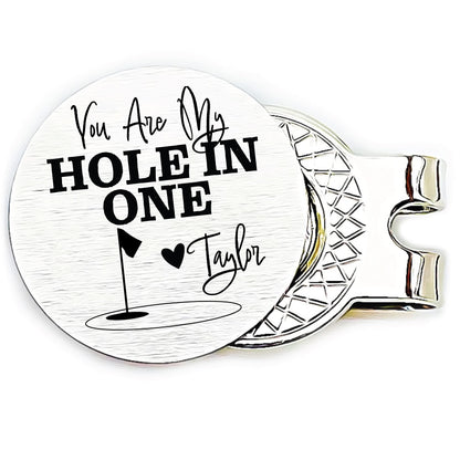 Shelton Newark Golf Ball Marker Valentines Gift for Him Personalized Golf Ball Marker Men's Gift Valentines Day Gift Boyfriend Gift For Him Hole in One Golf Ball Marker HOLE-IN-ONE-GOLF