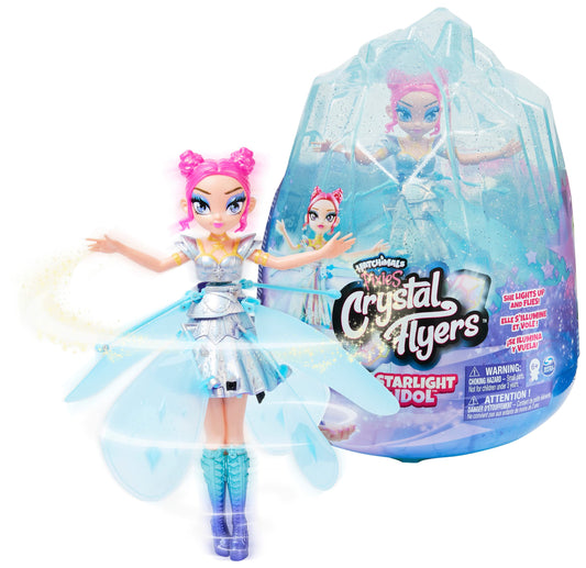 Hatchimals Pixies, Crystal Flyers Starlight Idol Magical Flying Pixie Toy Doll with Lights, Girls Gifts, for Kids