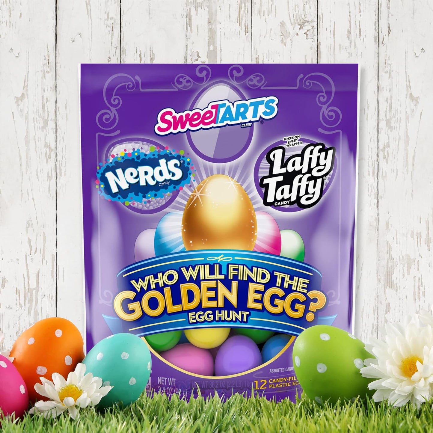 Wonka Egg Hunt with a Golden Egg, 12 Count, 3.4 Ounce