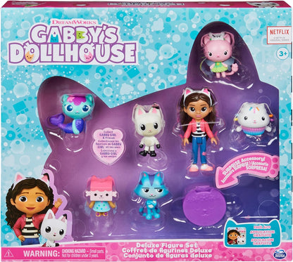 Gabby's Dollhouse, Deluxe Figure Gift Set with 7 Toy Figures and Surprise Accessory, Kids Toys for Ages 3 and up