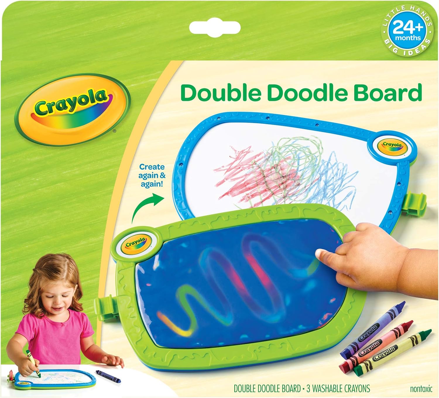 My First Crayola Double Doodle Board, Drawing Tablet, Toddler Toy, Gift