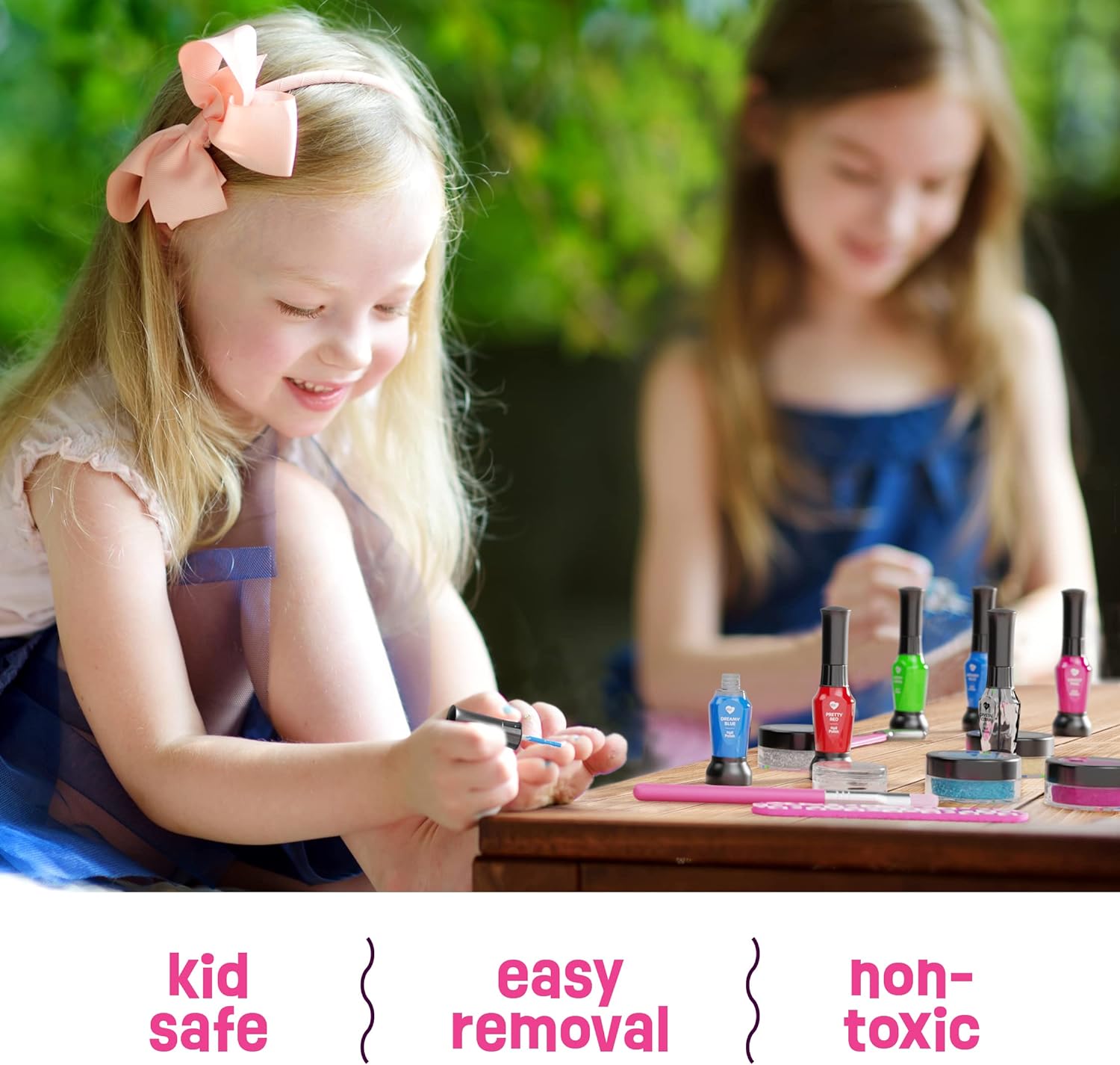 Nail Art Studio for Girls - Nail Polish Kit for Kids Ages 7-12 Years Old - Girl Gifts Ideas - Girls Nails Gift Set - Cool Girly Stuff - Polish, Pens, Glitter, Stickers, Gems, Filer - 8 9 10 11 12 Year
