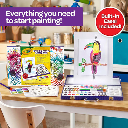 Crayola Table Top Easel & Art Kit (65 Pcs), Kids Painting Set, Gifts for Kids, Ages 4+