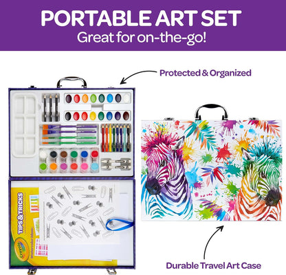 Crayola Table Top Easel & Art Kit (65 Pcs), Kids Painting Set, Gifts for Kids, Ages 4+