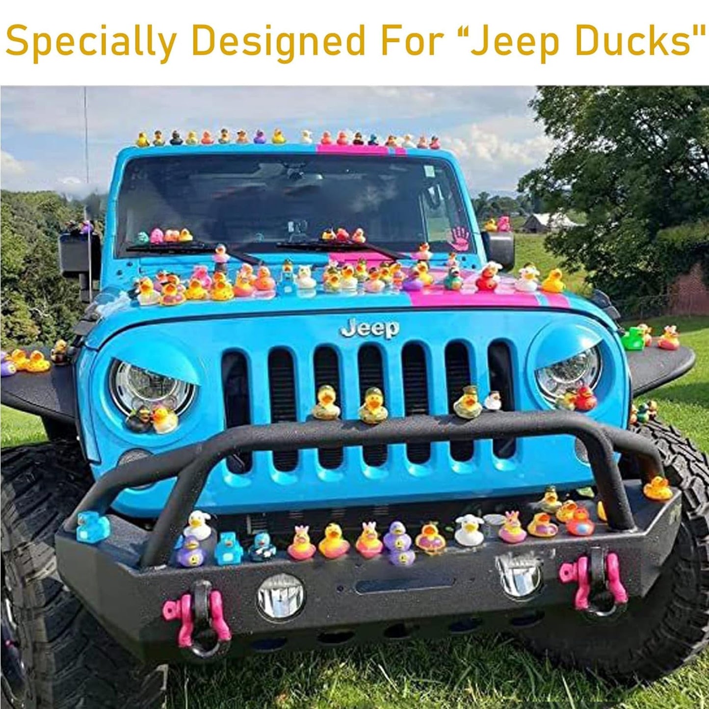 10Pcs Duck Plug - Rubber Duck Mount,Flock Locker Rubber Duck Holder for Jeep Dash and Fixed Display（Excluding Rubber Duck） (10Pcs)