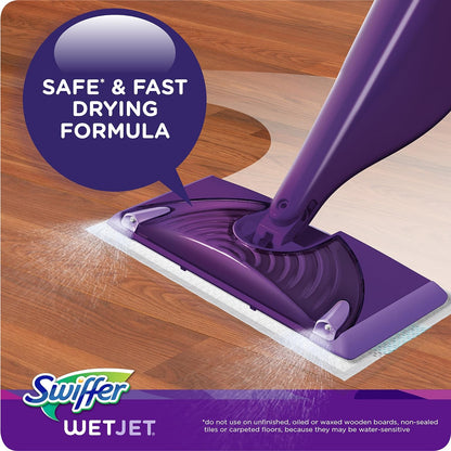 Swiffer WetJet Multi-Purpose Floor Cleaner Solution with Febreze Refill, Lavender Scent, 42.2 Fl Oz (Pack of 2)