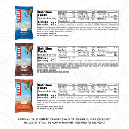 CLIF BAR - Energy Bars - Variety Pack - Made with Organic Oats - Non-GMO - Plant Based - Amazon Exclusive - 2.4 oz. (16 Count)