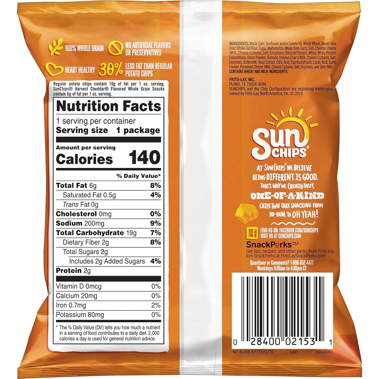 Sunchips Multigrain Chips Variety 1 Ounce Pack of 40