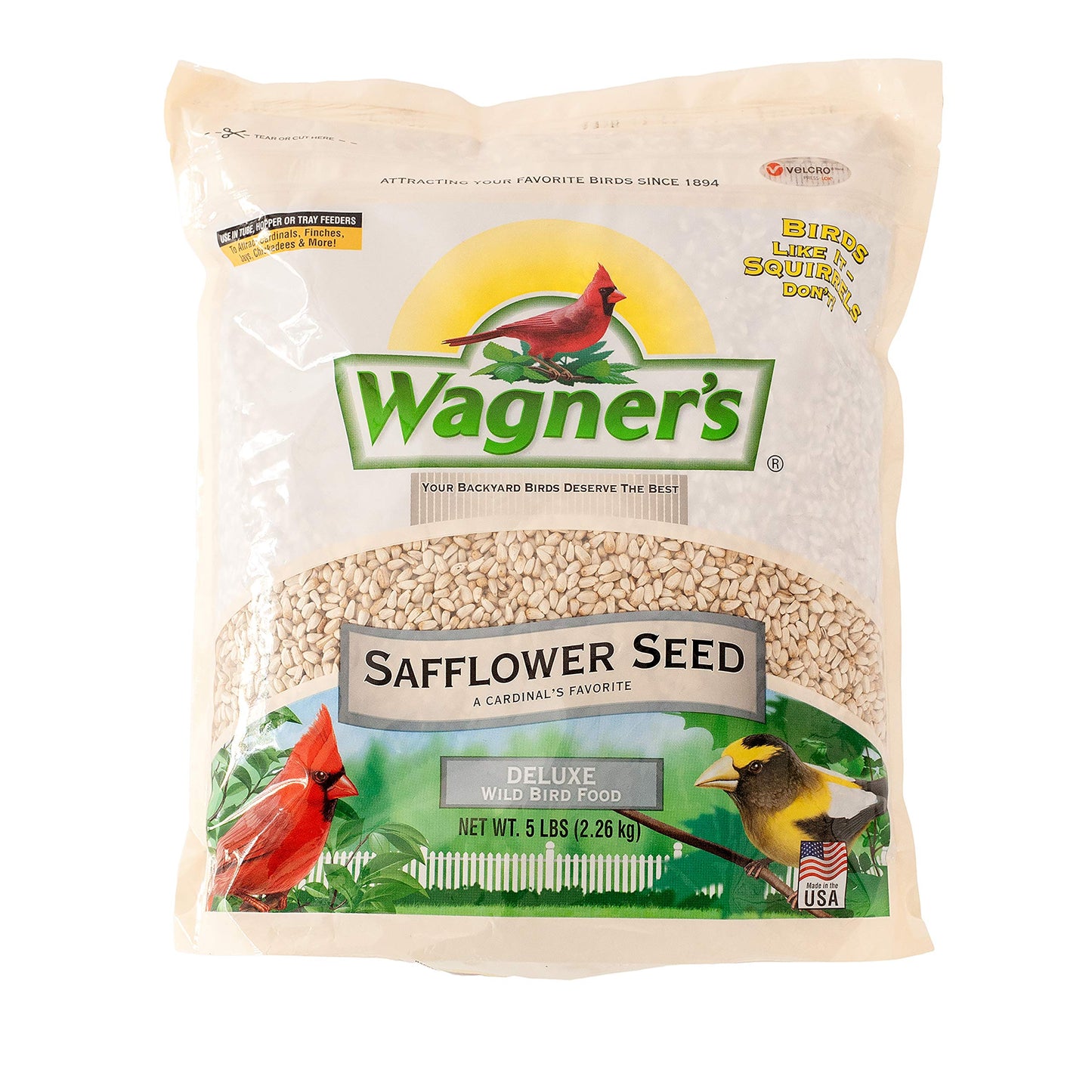 Wagner's 57075 Safflower Seed Wild Bird Food, 5-Pound Bag