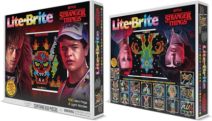 Lite-Brite Stranger Things Special Edition - Demogorgon Hunters - Amazon Exclusive - High-Definition Grid, 16 HD Templates, 900 Mini Pegs, Stickers, Branded Storage Pouch, Ages 14+