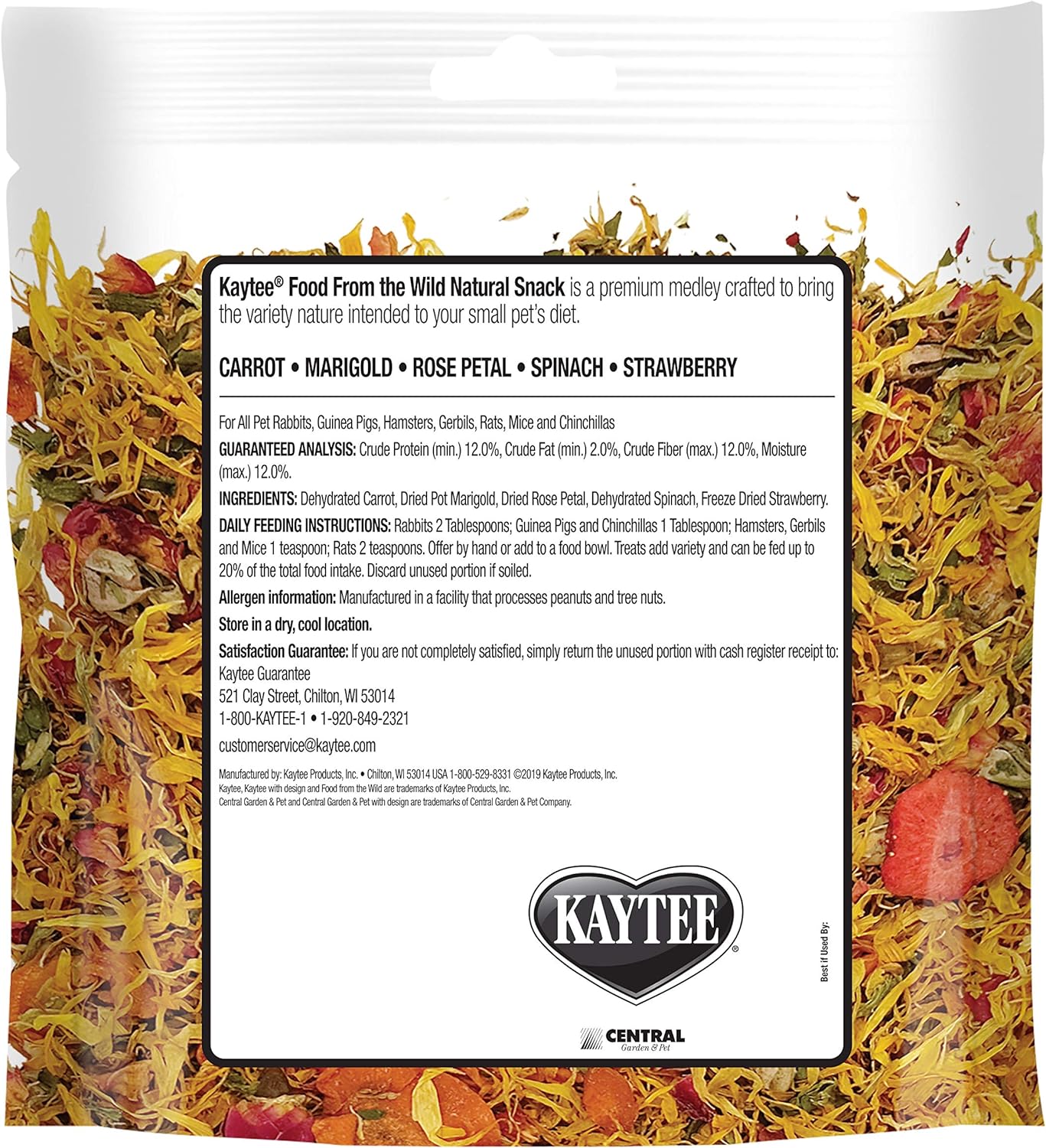 Kaytee Food from The Wild Natural Snack for Pet Rabbits, Guinea Pigs And Other Small Animals, 1 Ounce