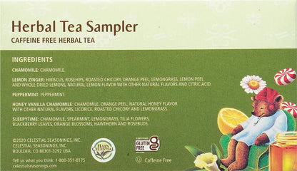 Celestial Seasonings Herbal Tea, Tea Sampler, 18 Count