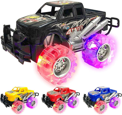 Light Up Monster Trucks for Boys and Girls, Toy Truck Set, Monster Trucks for Boys 3 4 5 6 7 8 Years Old, Toddler Monster Truck Toys, Light Up Trucks