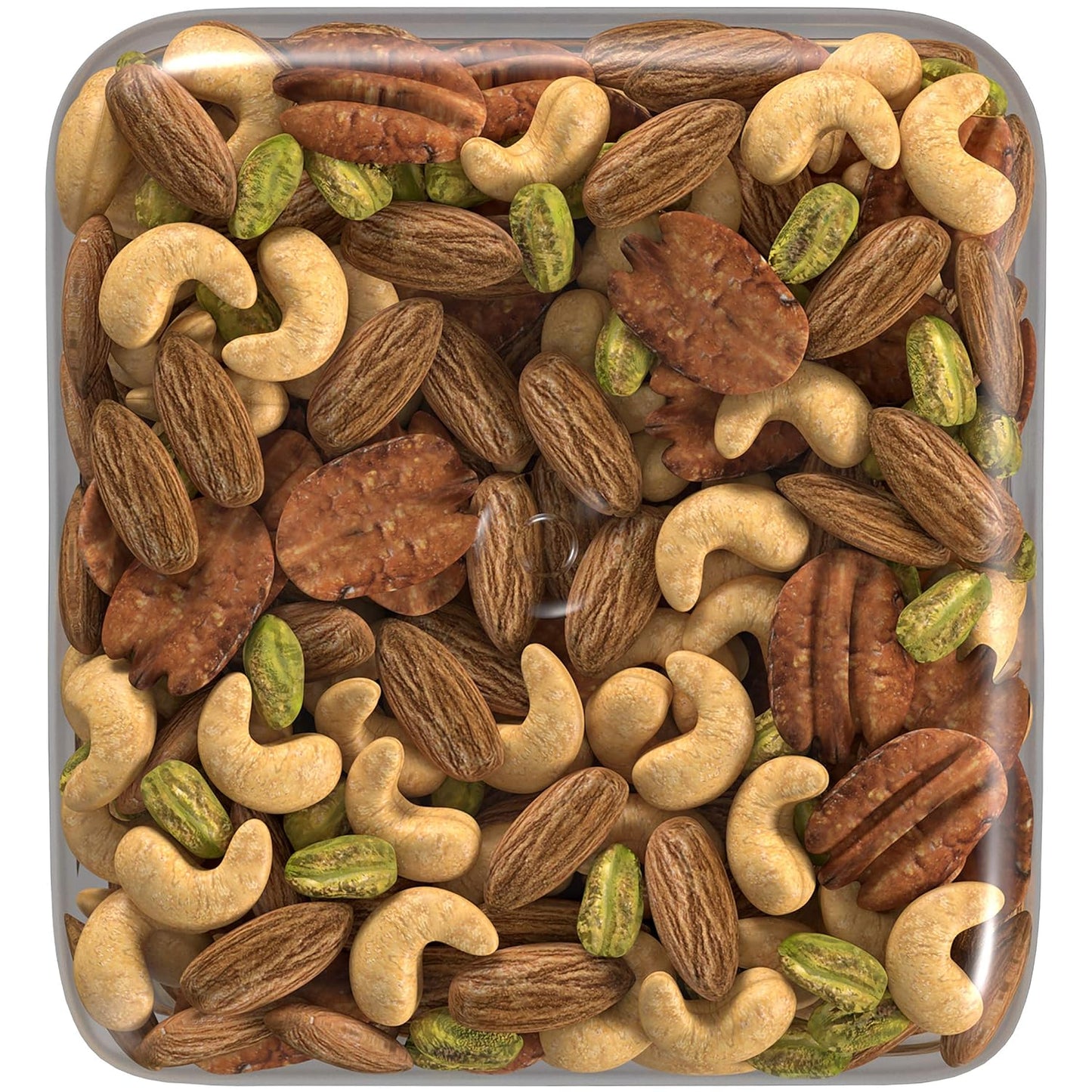 Fisher Snack Oven Roasted Never Fried Deluxe Mixed Nuts, 24 Ounces, Almonds, Cashews, Pecans, Pistachios, Made With Sea Salt, Non-GMO, No Oils, Artificial Ingredients or Preservatives