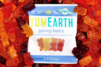 YumEarth Organic Gummy Bears - Fruity Gummy Candy Snack Packs, Gluten Free Snacks for Kids - Allergy Friendly, Non-GMO, No Artificial Flavors or Dyes - Assorted Flavors, 10.5 oz. (Pack of 15)