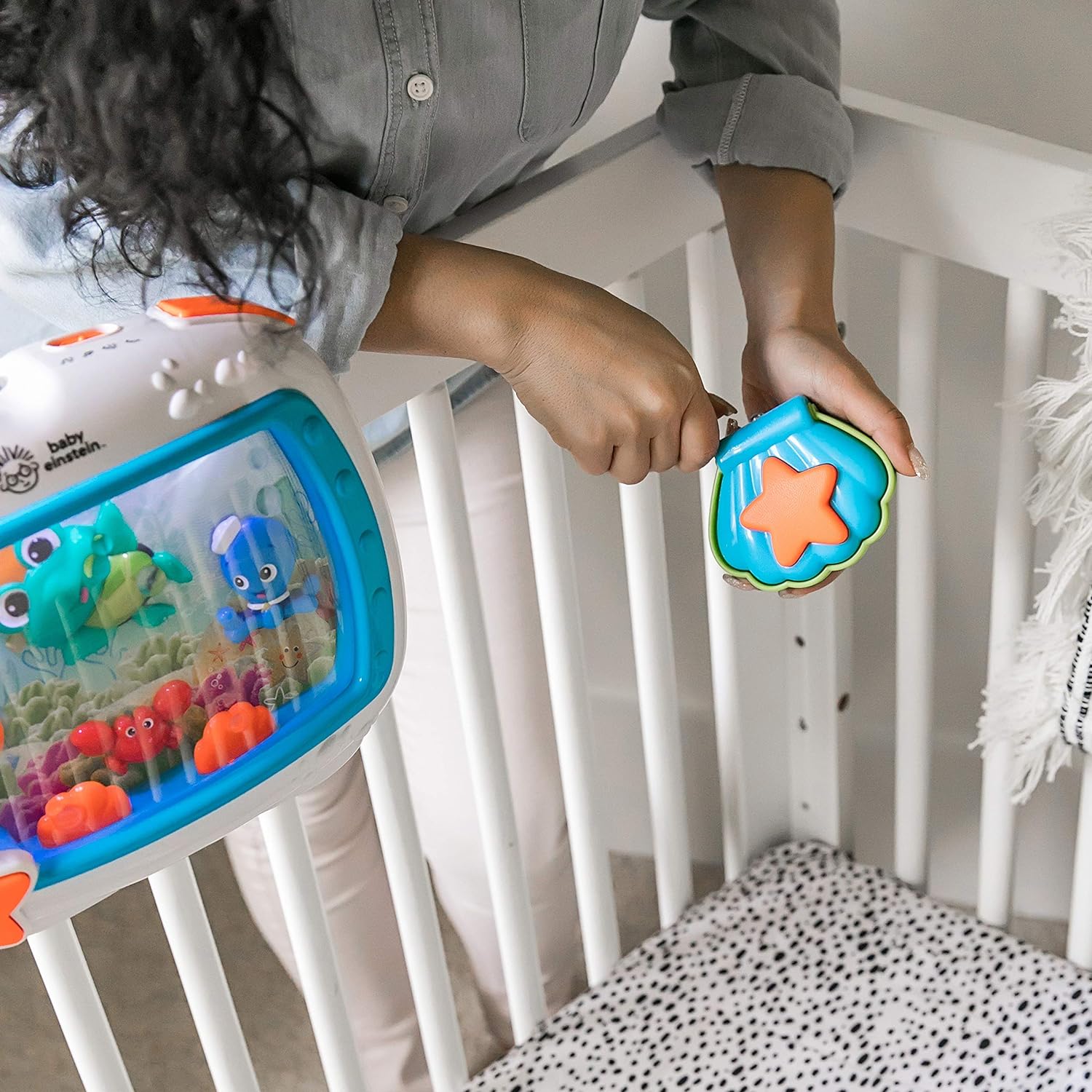 Baby Einstein Sea Dreams Soother Musical Crib Toy and Sound Machine, Newborns Plus