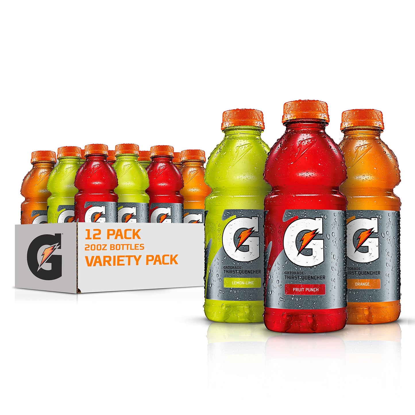 Gatorade Thirst Quencher Sports Drink, Variety Pack, 20oz Bottles, 12 Pack, Electrolytes for Rehydration