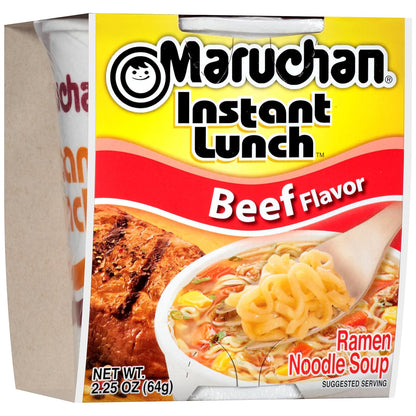 Maruchan Instant Lunch Beef, 2.25 Oz, Pack of 12