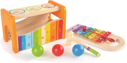 Hape Early Melodies Pound and Tap Bench Xylophone (Yellow)