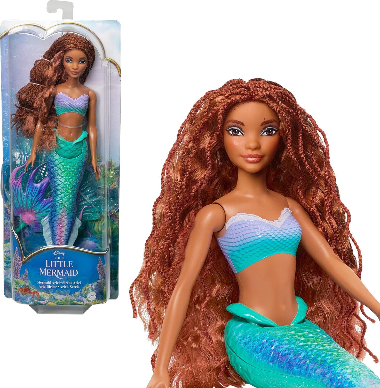 Mattel Disney the Little Mermaid Ariel Doll, Mermaid Fashion Doll with Signature Outfit, Toys Inspired by Disney's the Little Mermaid