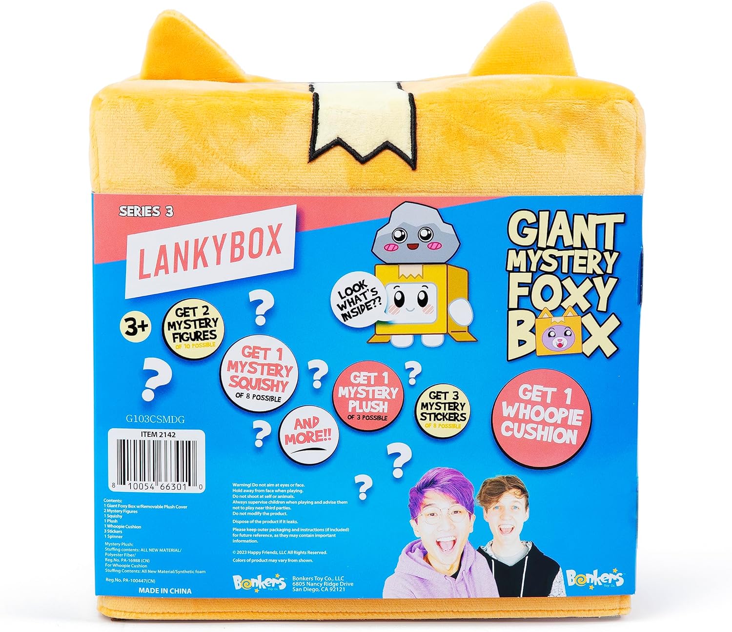 LankyBox Giant Foxy Mystery Box Foxy Mystery Box with 10 Exciting Toys to Discover Inside, Officially Licensed Merch