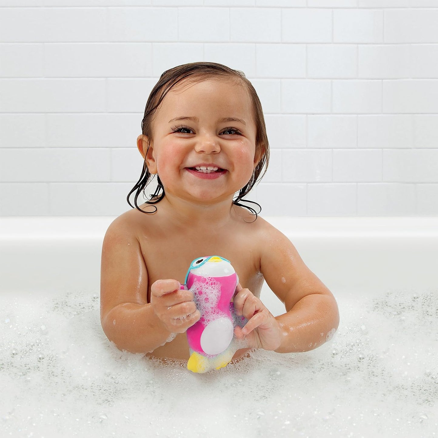 Munchkin® Wind Up Swimming Penguin Baby and Toddler Bath Toy, Pink