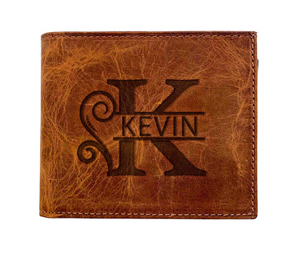 Personalized Wallet for Men, Custom Wallets for Men, Birthday Gifts for Men, Customized Monogram Wallet for Men, Son, Grandpa, and Boyfriend, Wedding, Anniversary, Graduate