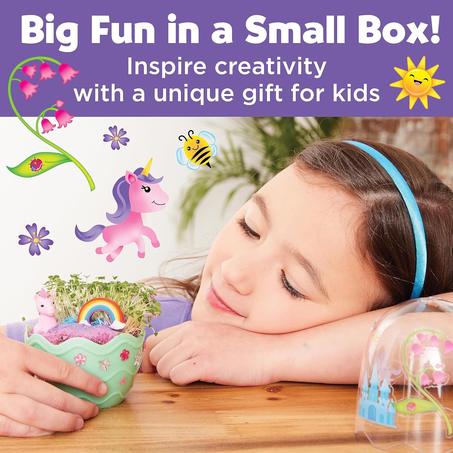 Creativity for Kids Mini Garden: Magical Unicorn Terrarium Kit - Unicorn Gifts for Girls, Kids Crafts and Unicorn Toys Ages 6-8+,Unique Gifts for Kids