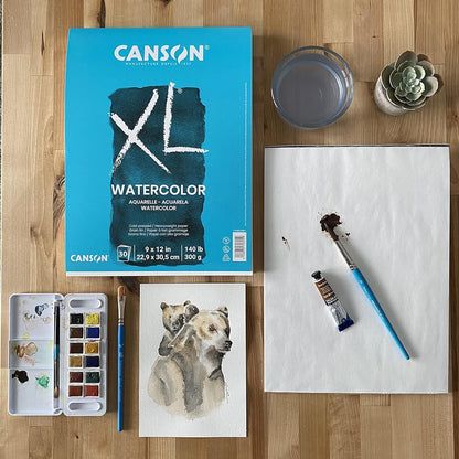 Canson XL Watercolor Pads, 9 In. x 12 In., Pad Of 30 (100510941) (98773)