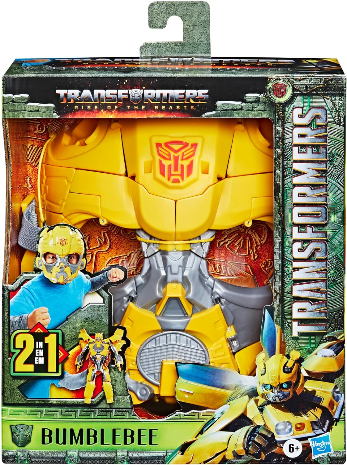 Transformers Toys Rise of The Beasts Movie Bumblebee 2-in-1 Converting Roleplay Mask Action Figure for Ages 6 and Up, 9-inch