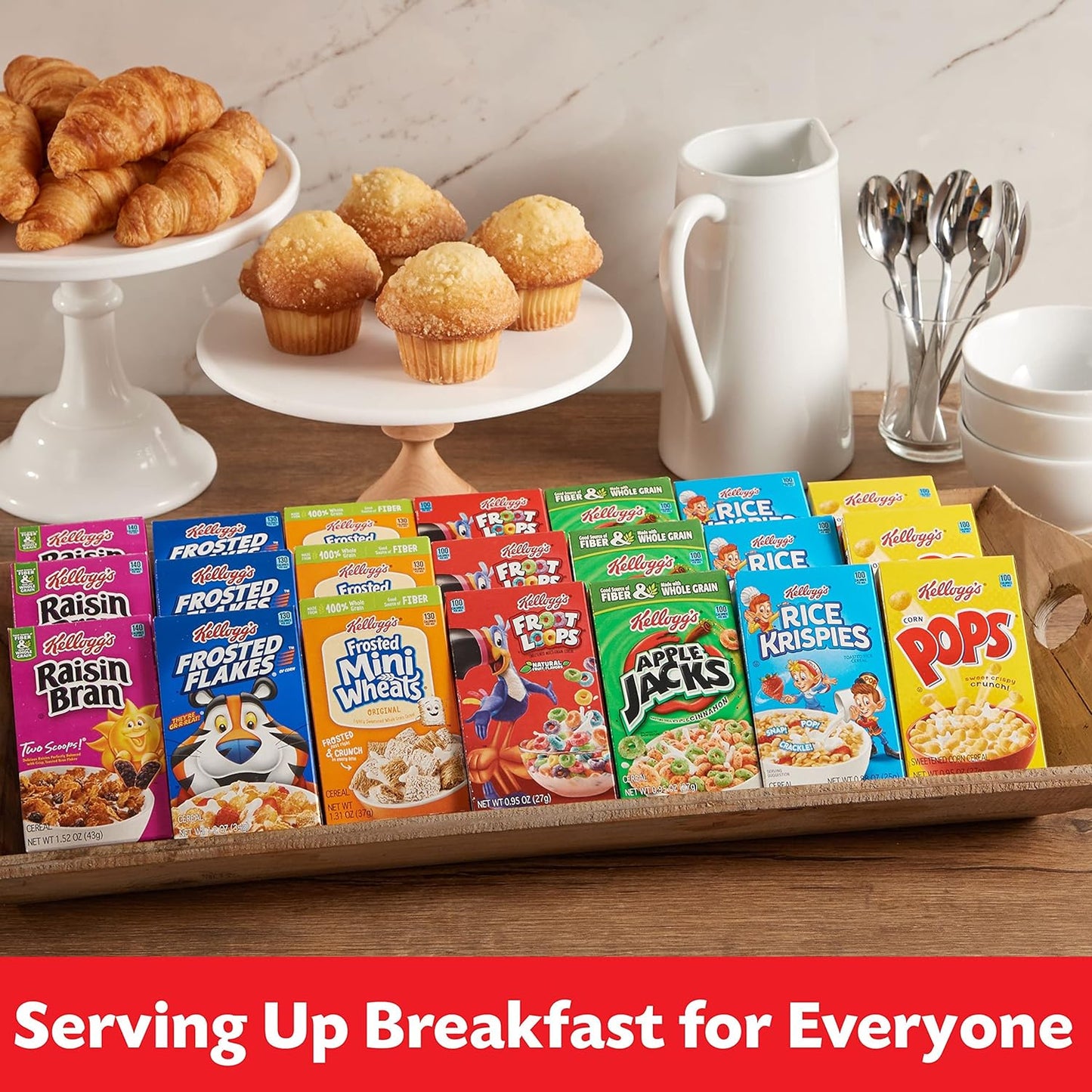 Kellogg's Cold Breakfast Cereal, Bulk Pantry Staples, Kid Snacks, Variety Pack (48 Boxes)