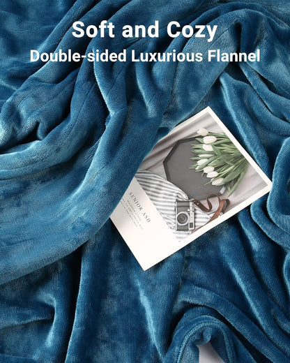 Electric Heated Throw Blanket Full Size 72" x 84", 4 Levels Fast Heating & Machine Washable, Full Body Warming Soft Flannel Sofa Bed Blankets with Auto-Off Overheating Protection 10h Timer, Teal