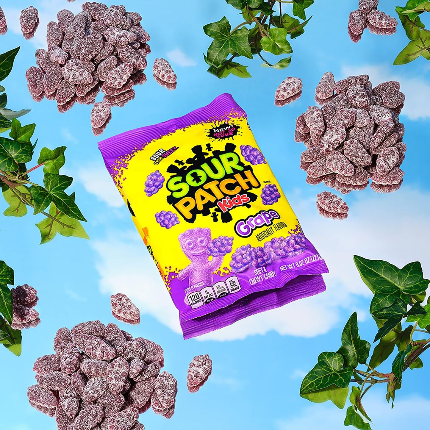 SOUR PATCH KIDS Grape Soft & Chewy Candy, 8.02 oz