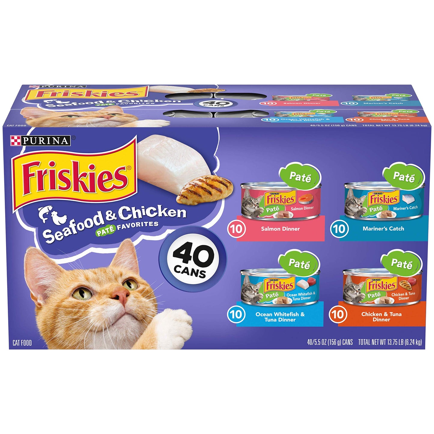 Purina Friskies Wet Cat Food Pate - (40) 5.5 oz. Cans