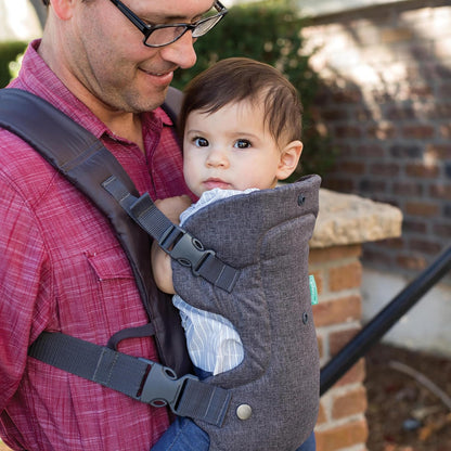 Infantino Flip Advanced 4-in-1 Carrier - Ergonomic, convertible, face-in and face-out front and back carry for newborns and older babies 8-32 lbs