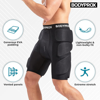 Bodyprox Protective Padded Shorts for Snowboard,Skate and Ski,3D Protection for Hip,Butt and Tailbone