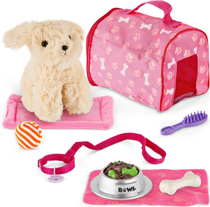 Click N' Play Toy Puppy Set for Kids, Dog Bed - Little Toddler Girl Toy, Toys 3+ Year Old Girls, Three Year Old Girl Gifts, 3 Age 4-5 - Toy Dogs for Kids - Puppy Toys for Kids