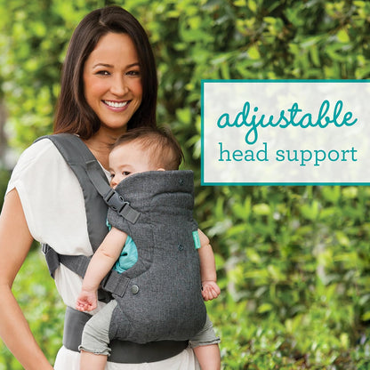 Infantino Flip Advanced 4-in-1 Carrier - Ergonomic, convertible, face-in and face-out front and back carry for newborns and older babies 8-32 lbs