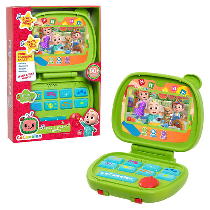 CoComelon Sing and Learn Laptop Toy for Kids, Lights, Sounds, and Music Encourages Letter, Number, Shape, and Animal Recognition, Officially Licensed Kids Toys for Ages 18 Month by Just Play