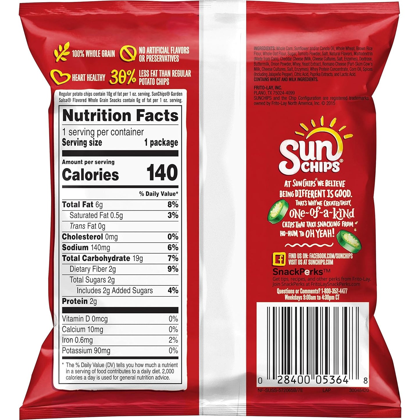 Sunchips Multigrain Chips Variety 1 Ounce Pack of 40