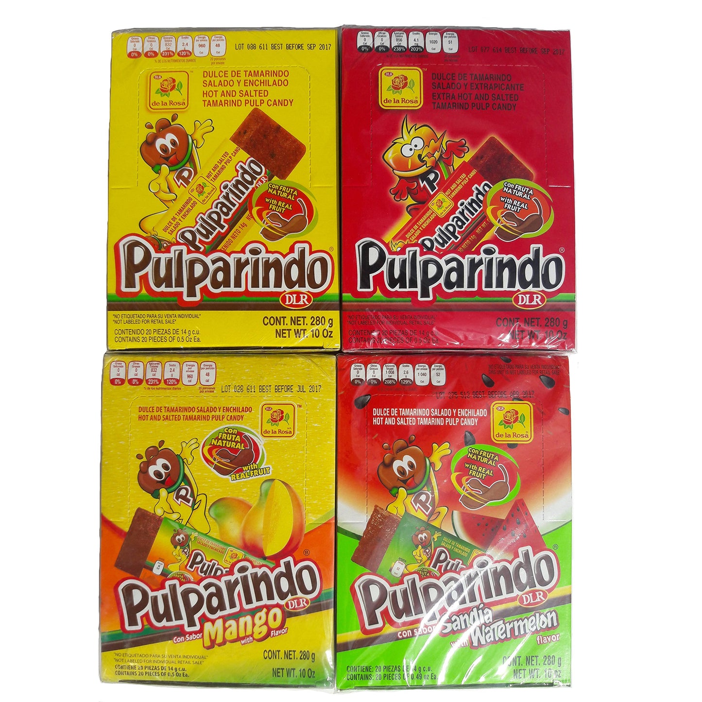 De La Rosa Pulparindo Flavors Bundle (Original, Mango, Watermelon and Xspicy)