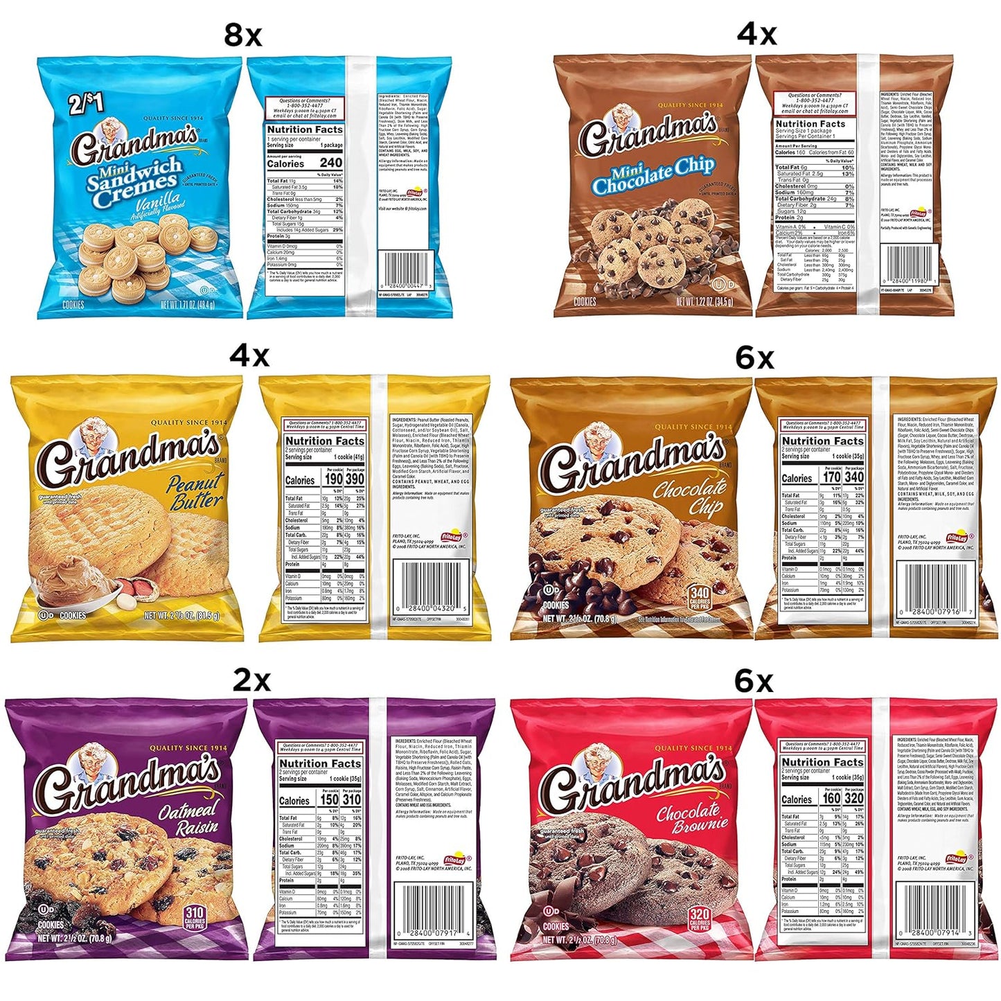 Grandma's Cookies Variety Pack of 30