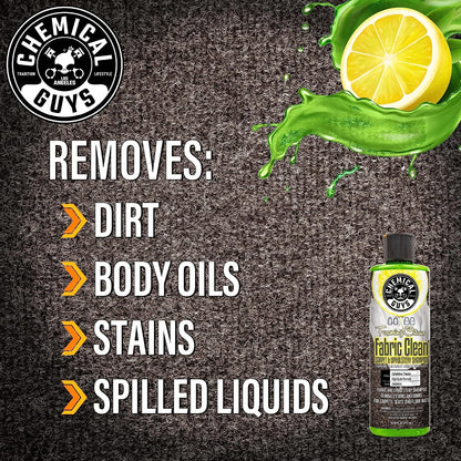 Chemical Guys CWS20316 Foaming Citrus Fabric Clean Carpet & Upholstery Cleaner (Car Carpets, Seats & Floor Mats), Safe for Cars, Home, Office, & More, 16 fl oz, Citrus Scent