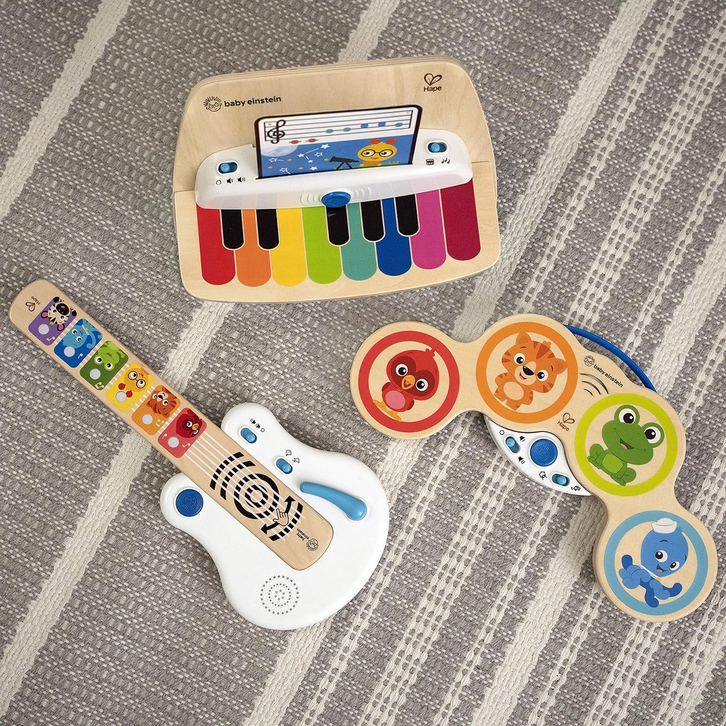 Baby Einstein and Hape Magic Touch Piano Wooden Musical Toddler Toy, Age 6 Months and Up