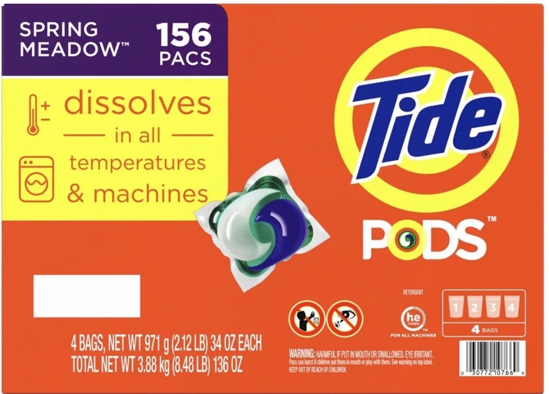 Tide PODS Liquid Laundry Detergent, SPRING MEADOW (156 ct.)